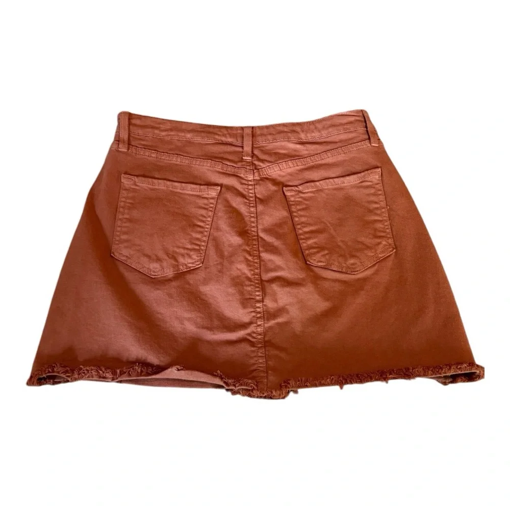 Just Black Desert Chic Denim Frayed Mini Skirt with Festival Western Vibes L